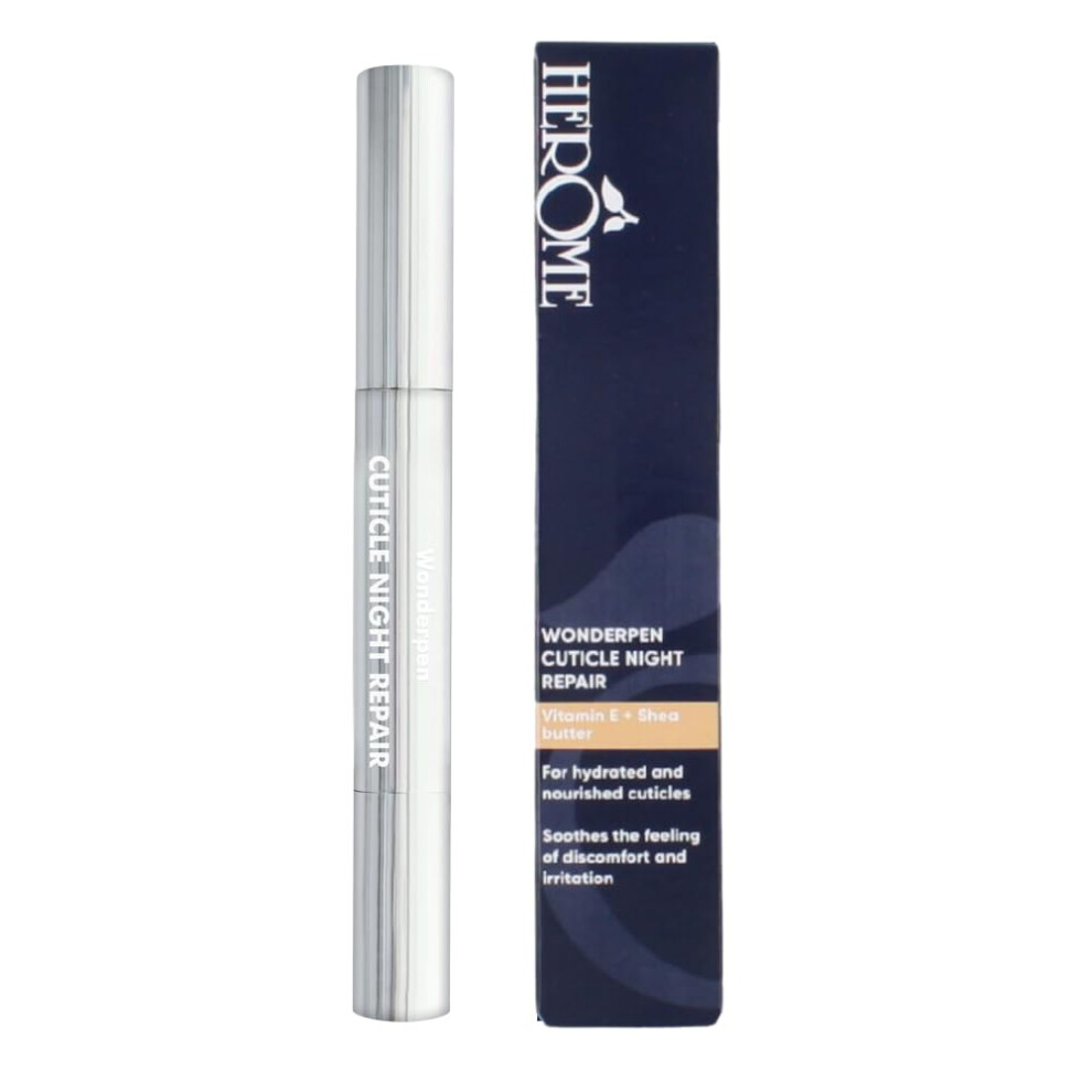 Herome - Cuticle Oil Night Repair 1.9Gr | With Almond Oil And Shea Butter, Cuticle Oil Pen, Nourishes And Restores, Treatment For Damaged And Inflamed