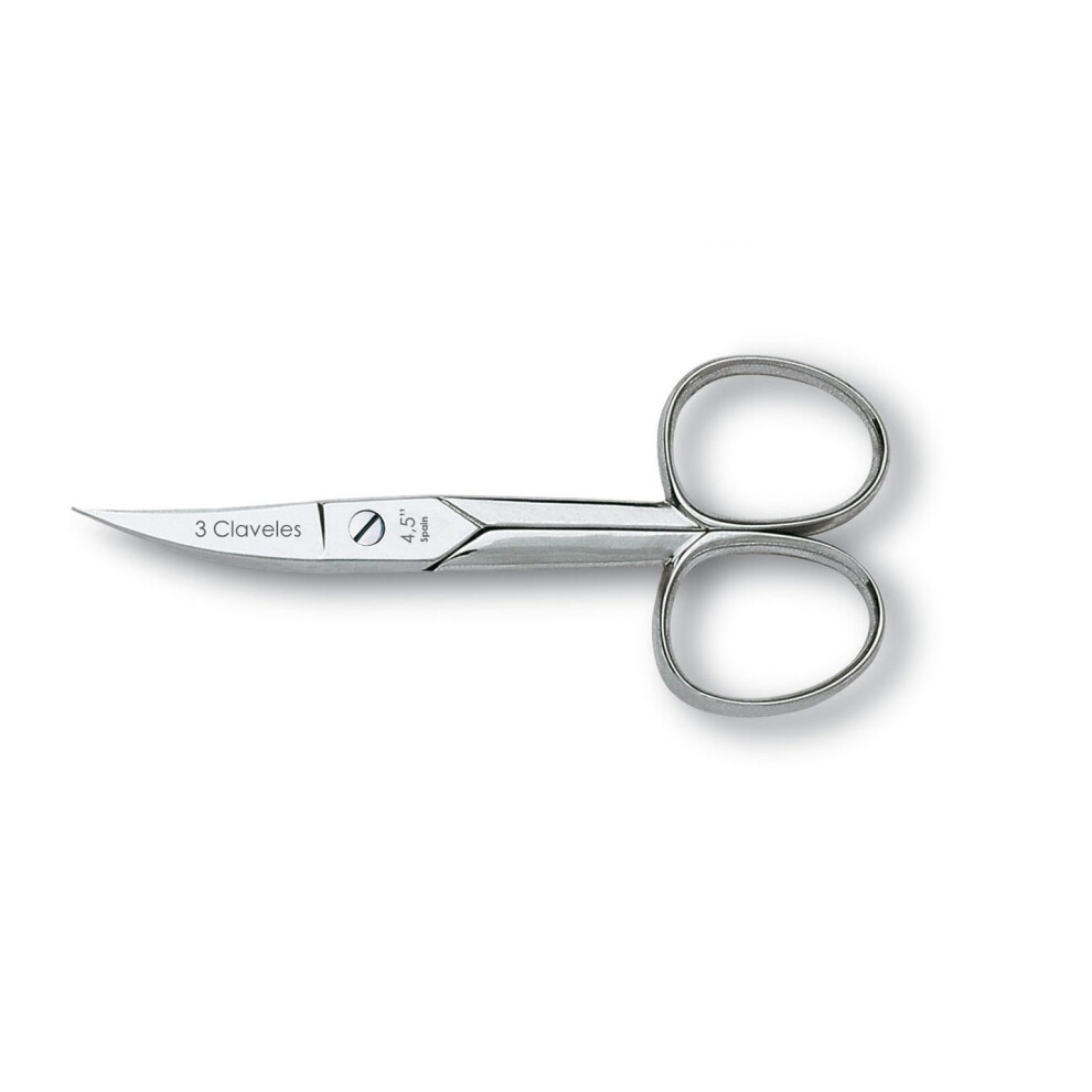3 Claveles Nail Scissors Nickel-Plated 4.5. "