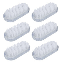 Andux Zone Hand & Nail Cleaning Brush Plastic MJS-01 (Transparent 6pcs)