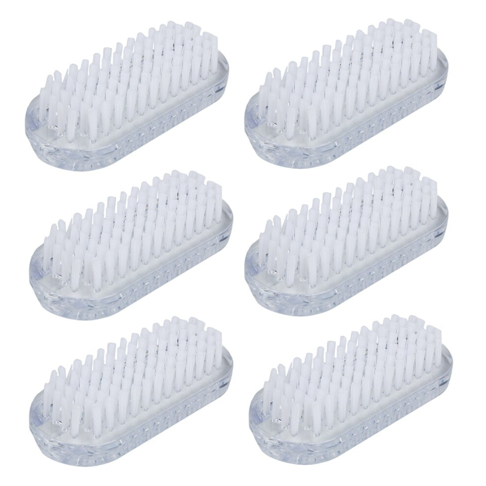 Andux Zone Hand & Nail Cleaning Brush Plastic Mjs-01 (Transparent 6Pcs)