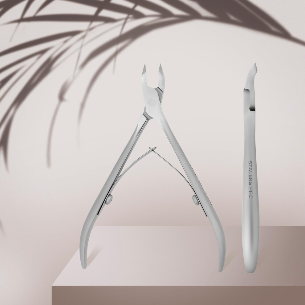 Staleks Pro Smart 10 Quarted Jaw 4 Mm Professional Cuticle Nippers - Model Ns-10-4