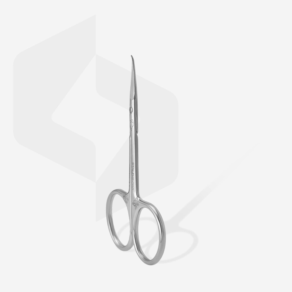 Staleks Pro Exclusive Professional Cuticle Scissors (Blade Length - 23 Mm) - Magnolia Pattern - Sx-23/2M