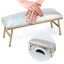 Saviland Arm Rest for Nails Tech: Manicure Pillow Laser Dazzling Leather Nail Arm Rest Bounce-back Nail Hand Rest Nail Cushion Sturdy Structure Nail