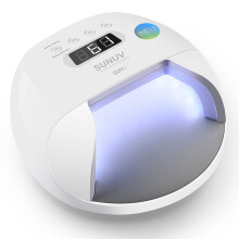 SUNUV UV Led Nail Lamp UV Light for Gel Nails with Double Power Design,4 Timer Setting, LCD Display,Painless Curing,Over-Temperature Protection SUN7