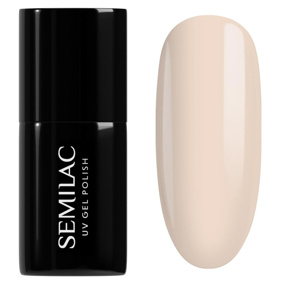 Photos - Nail Polish Semilac Gel 584 Just Nude - Full Coverage Gel Polish - Soak Off Easy To Use LED/UV Nail Lamp - Long Lasting Mani