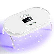 LASONAS UV LED Nail Lamp for Gel Polish 24W UV Light 3 Timer Setting Fast Drying Curing Mini Portable Cure Lamp for Gel Stickers and Strips Home Nail