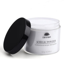 120g/4.23oz White Acrylic Powder, EBANKU Acrylic Powder Large Capacity Professional Acrylic Nail Powder for Nail Acrylic Extension, Nail Carving,