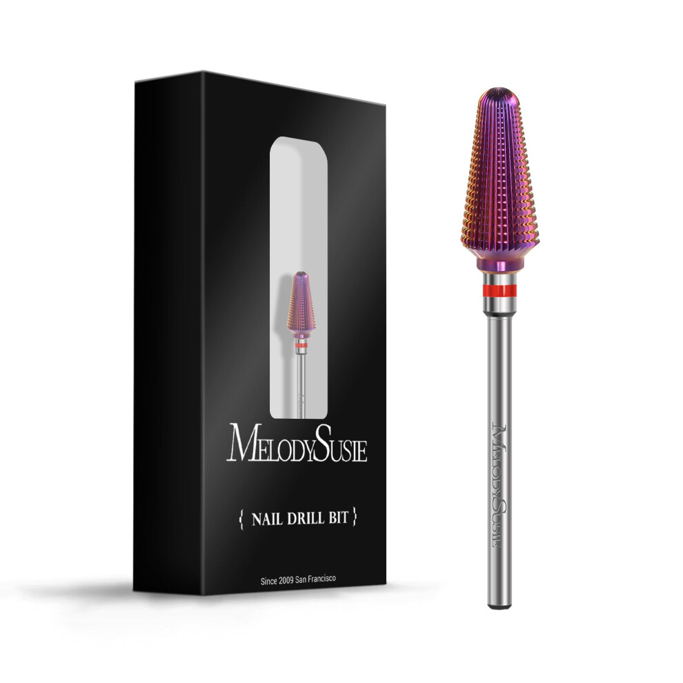 Melodysusie Professional Tornado Nail Drill Bits, 3/32'' Carbide Tungsten Multi-Function Bits, Suitable For Manicure Pedicure Cuticle Gel Polishing,