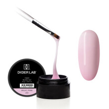 Didier Lab Premium Fiber Builder Gel Milky Pink - Self-Leveling HEMA-Free Builder Gel for Nails - Ultra-Strong LED UV Fiberglass Gel For Nail Repair