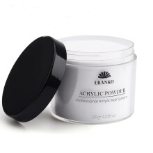 120g/4.23oz Clear Acrylic Powder, EBANKU Acrylic Powder Large Capacity Professional Acrylic Nail Powder for Nail Acrylic Extension, Nail Carving,