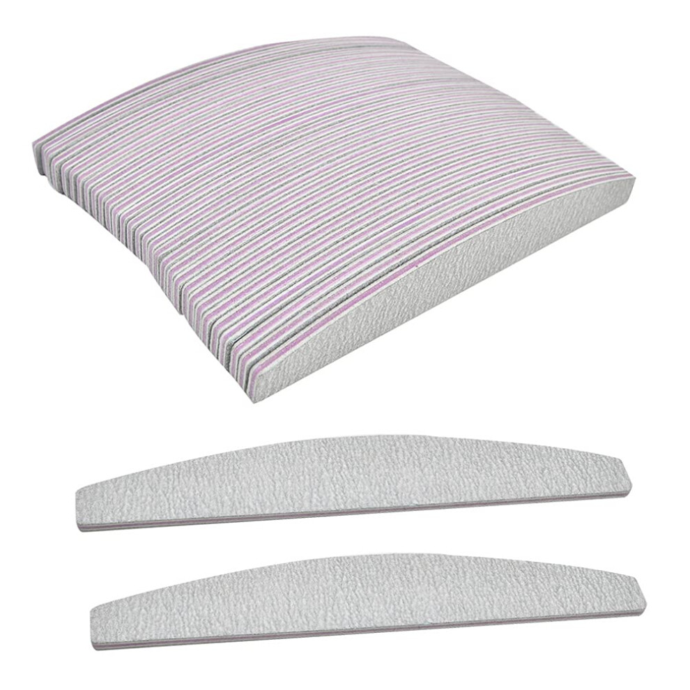 Buygoo 50 Pcs Professional Nail Files 100/180 Grit Double Sided Emery Board Nail File Acrylic Gel Natural Nail Styling Tools Pet Grooming Tools For