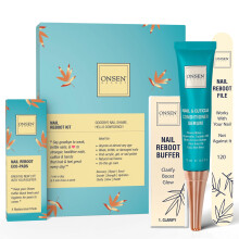 Onsen Secret Japanese Nail Care Kit - Cuticle Oil Serum | Nail Buffer and Shine Kit - Strengthening & Shining - Spa-Quality Manicure w/Organic