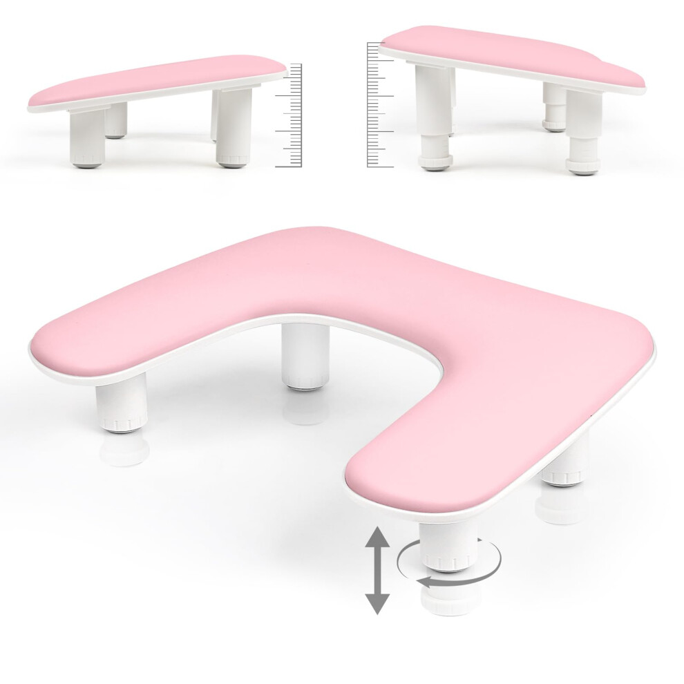 Photos - Manicure & Pedicure Tools Arm Rest for Nails Tech?Height-Adjustable U Shaped Manicure Nail Arm Rest,Big Microfiber PU Leather Hand Rest for Nails Tech