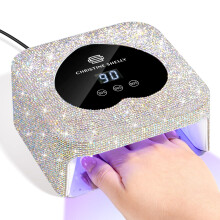 Nail UV Lamp, CHRISTINE SHELLY 48w Gel Polish LED Dryer with Display Auto Sensor and 3 Timer Settings Nail Curing Light Home Beginner DIY Sparkly