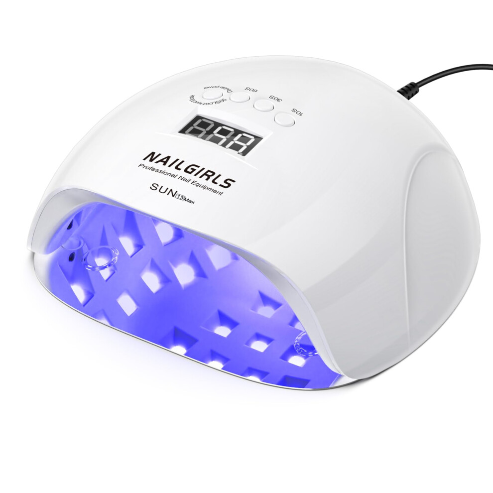 Nailgirls Uv Led Nail Lamp, Gel Nail Lamp Professional 220W Gel Polish Nail Dryer Curing Lamps With 4 Timer Presets, Auto Sensor, Detachable Base, Nail
