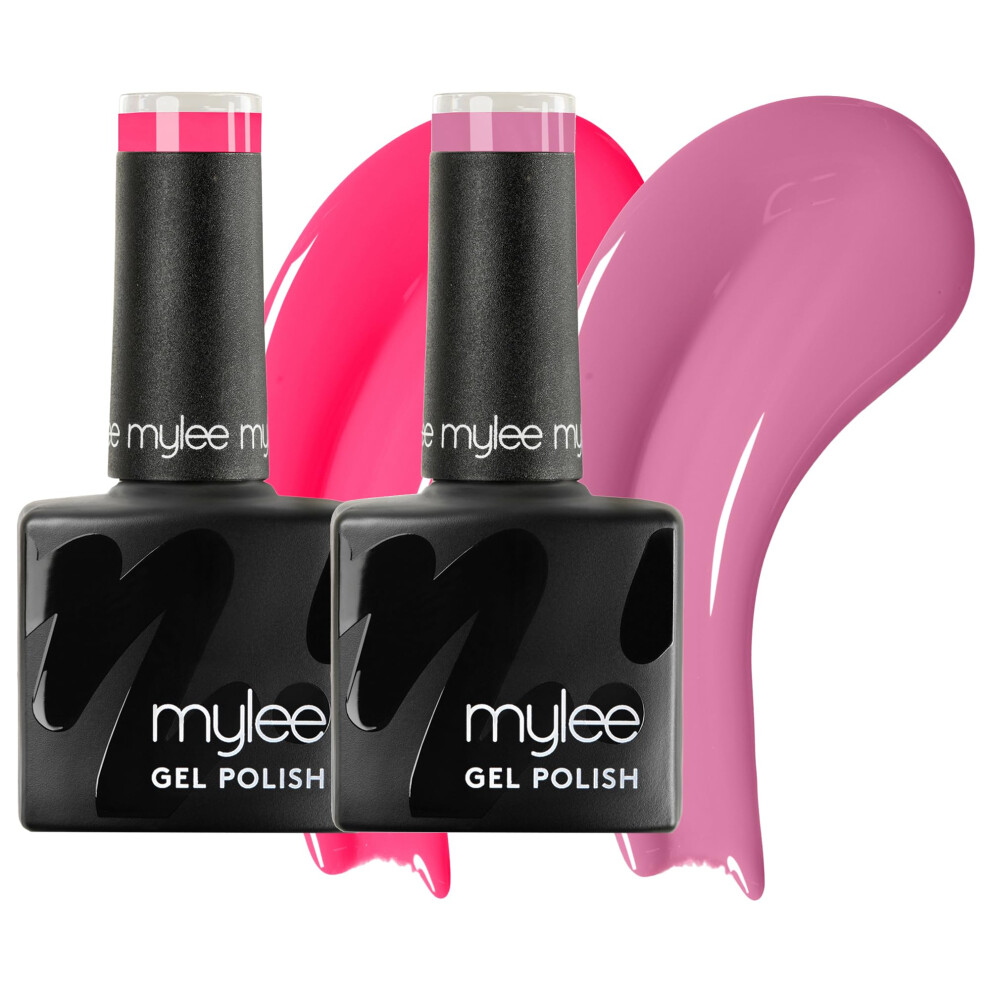 Mylee Gel Nail Polish Duo 2X8ml [Neon Bloom] - Uv/Led Soak-Off Nail Art Manicure Pedicure For Professional, Salon & Home Use - Long Lasting & Easy To
