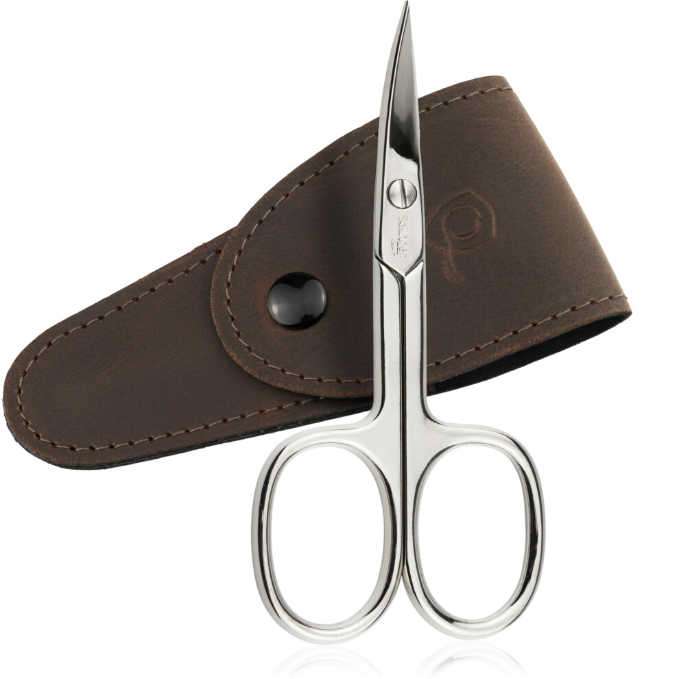 Marqus Solingen Nail Scissors For Women And Men - With Micro Serrated Blade Made In Germany - Extra Fine And Sharp - In A Handy Case, Ideal For Travelling,