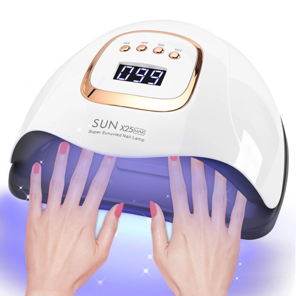 Beenle 380W Uv Led Nail Lamp, Professional Nail Dryer Gel Polish Light With 81 Beads, Uv Nail Light With 4 Timer Settings, Nail Polish Curing Gel Led Dryer