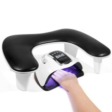 Nail Arm Rest PU Leather: U-Shape Arm Rest for Nails - Soft Sponge Nail Stand Hand Rest for Nails - Non-Slip Foot Cushion Manicure for Nail Art Salon