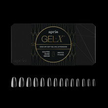 Apres Gel-X? Round Box of Nail Tips | 280 Soft Gel Tips, 14 Sizes 00-9 | Half-sizes Included (Sculpted Round Medium, 280 Count)