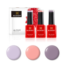 Bluesky Gel Nail Polish Set - Spring, Just Ride SS2001, Tulip Lover SS2008, Out and About SS2010, 3 x 5 ml (Requires Curing Under UV/LED Lamp) Pink,