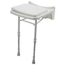 Croydex Wall Mounted Shower Chair with fold down legs, White