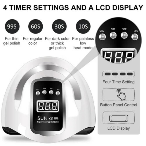 BEENLE 280W UV LED Nail Lamp with Automatic Sensor / 4 Timer Setting for Gel Nails, Home and Salon Use 1