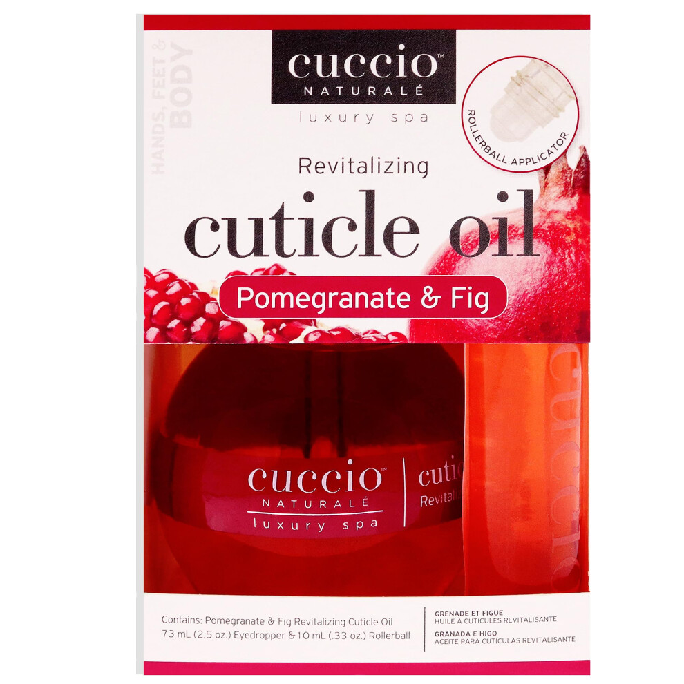 Cuccio Naturale Revitalizing Cuticle Oil Duo Pack Pomegranate & Fig- 75Ml And 10Ml Roll-On
