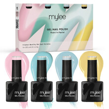 Mylee Gel Nail Polish Quad Set 4x8ml [Paint It Pastel] - Spring/Summer Range - UV/LED Soak-Off Nail Art Manicure Pedicure for Professional, Salon &
