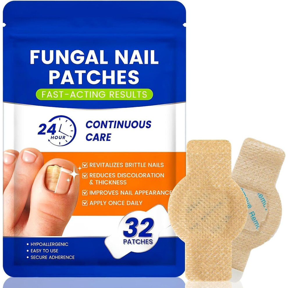 Timoye Fungal Nail Patches,32Pcs Toenail Fungus Treatment Extra Strength,Nail Fungus Treatment Patches For Toenail And Fingernails Toe Nail Fungal Treatment