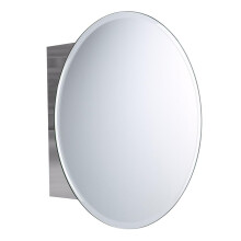 iBathUK Stockholm Wall Mounted Mirror Cabinet, Pre-Assembled Modern Style Bathroom Cabinet with Hinged Single Door, Internal Shelf Storage Unit,