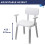 Croydex Croydex Modular Shower Seat with Arms, White 3
