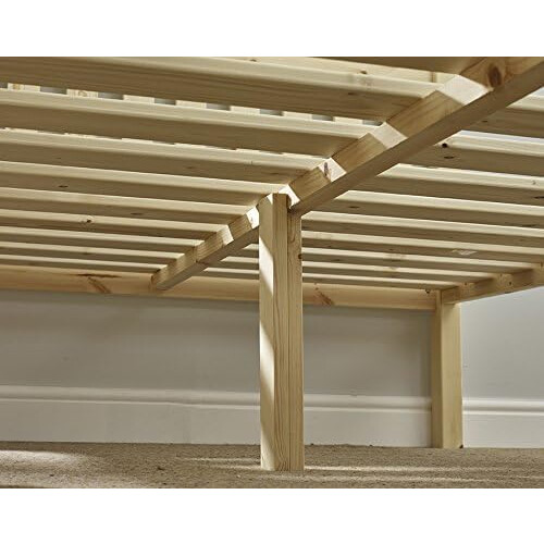 STRICTLY BEDS&BUNKS Zues Pine Bed Frame including Sprung Mattress (20 cm), 4ft Double 2