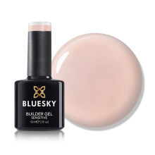 BLUESKY All in One Fast and Easy Builder Gel Sensitive 15ml, Peachy Kiss - Peach, Nail Strengthener and Extender for Sensitive Nails, Requires Curing