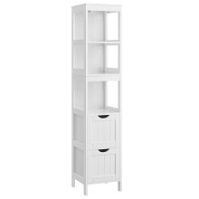 VASAGLE Bathroom Floor Cabinet, Freestanding Bathroom Storage Unit, with 2 Drawers, 3 Open Compartments, for Bathroom, Living Room, Kitchen, Modern