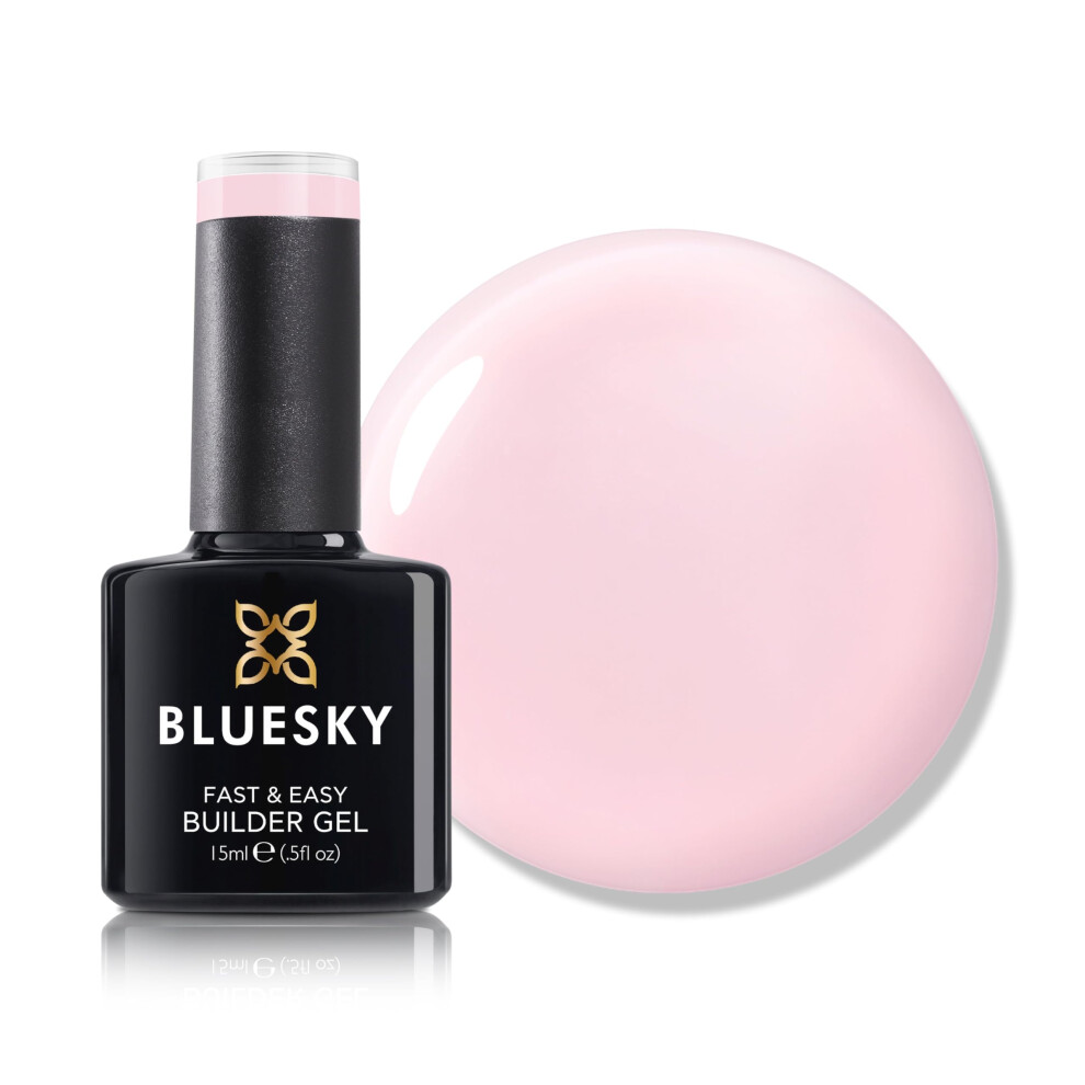 Bluesky Pink All In One Fast And Easy Builder Gel 15Ml, Dusty Nail Strengthener And Extender For Long, Strong Nails And Nail Extensions, Requires