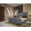 YB INTERIORS LTD Scroll Sleigh Bed Frame Upholstered Bed Frame With 125cm High Floor Standing Headboard Bed Frame Without Storage (Grey, 4FT Small 3