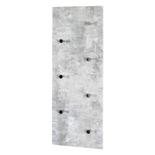 HAKU M?bel Wardrobe Concrete Optic, Chrome, Mdf, Metal - Size: W 80 cm X H 30 cm X D 6 cm, Style: Modern