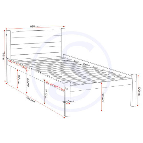 Seconique Seconique Panama 3' Single Bed in Natural Wax 1