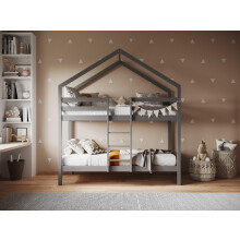 Flair Nest House Bunk Bed - Grey