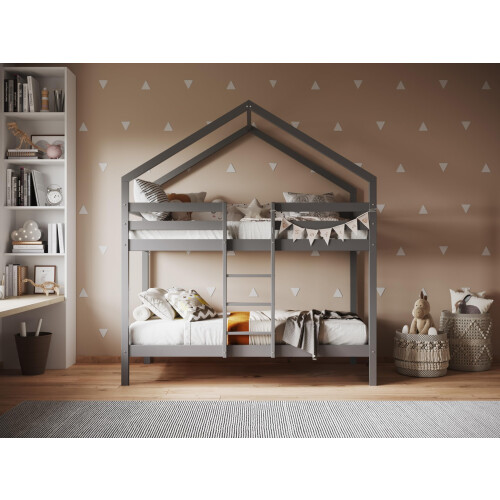 Flair Nest House Bunk Bed - Grey