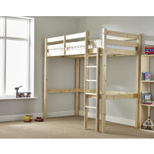 STRICTLY BEDS&BUNKS Icarus High Sleeper Loft Bunk Bed, 4ft 6 Double