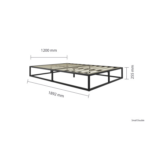 Birlea Birlea Soho Small Double metal platform bed black 1