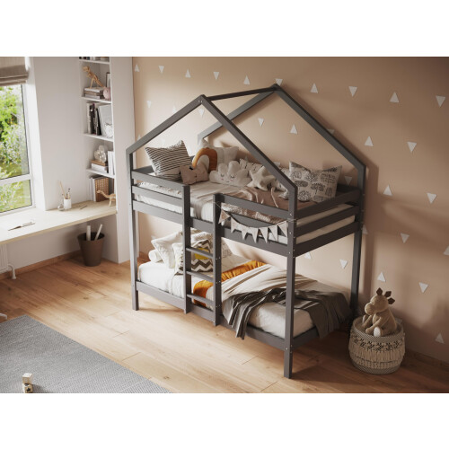 Flair Nest House Bunk Bed - Grey 1