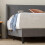 Zinus Sasha King Bed Frame - Bed 150x200 cm - 25 cm Bamboo Slat Support - Medium Grey Upholstered Wingback Bed Frame 4