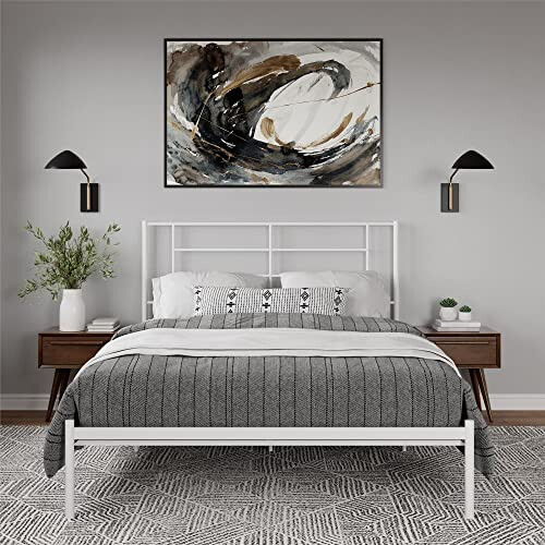 DHP Jensen Metal Bed White King 2