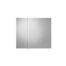 Croydex WC101669 Halton Single Door Bi View Aluminium Cabinet with Hang N Lock Fitting System, 76 x 66 cm, Silver