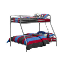 DHP Furniture Bunk Bed Silver/Grey Single Over Double