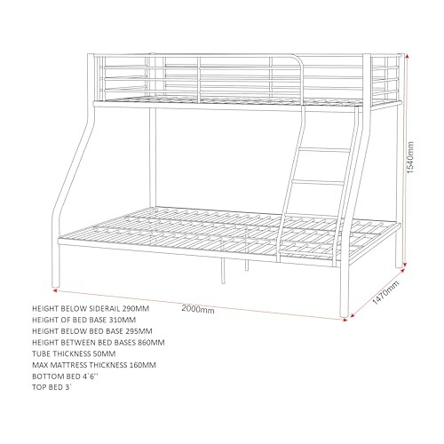 Seconique Seconique Tandi Triple Sleeper Bunk Bed in Black 2