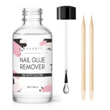 Makartt Nail Glue Remover for Press on Nails: 50ml Professional False Nail & Nail Tips Adhesive Remover, 5S Quick Glues & Semi-Cured Sticker Brush On